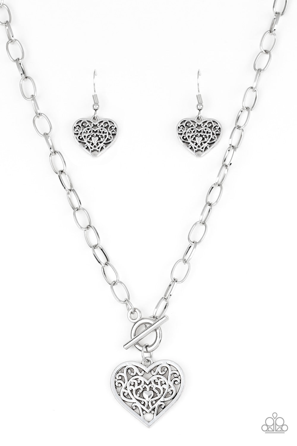 Paparazzi Victorian Romance - Silver Necklace - Kingdom Bling Showroom