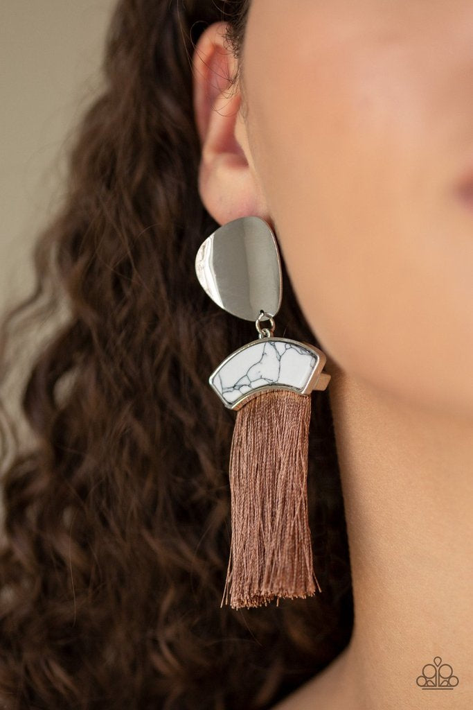 Paparazzi Insta Inca - Brown Earrings