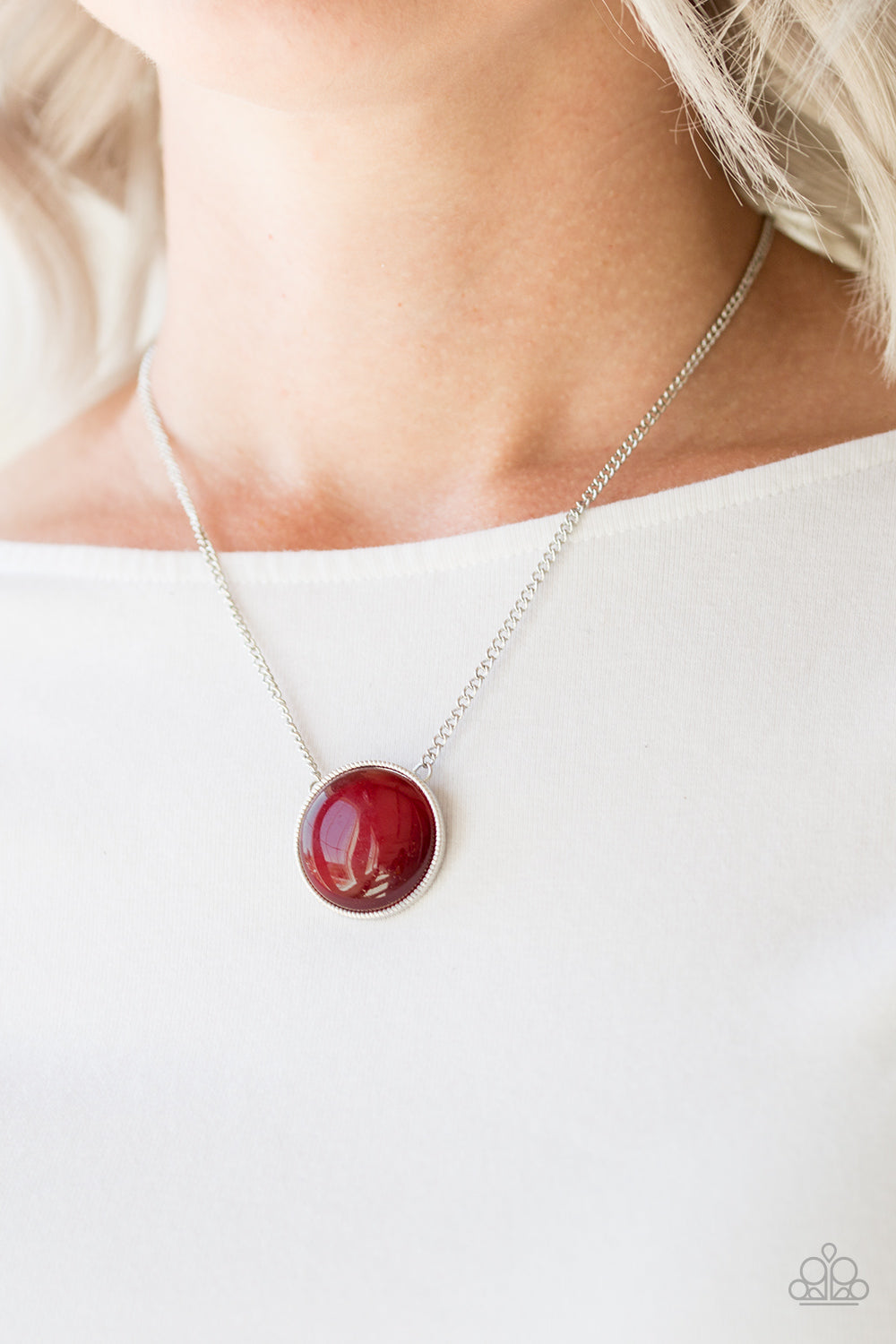 Paparazzi Glow Down In History - Red Necklace