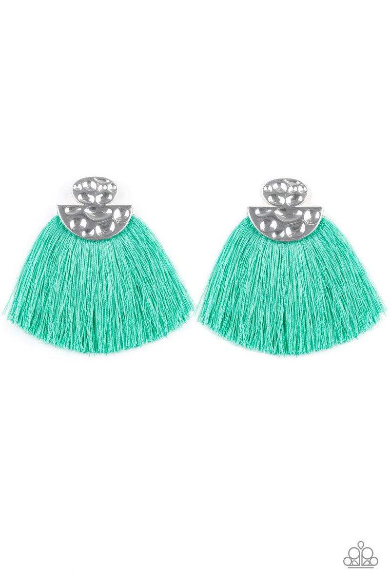 Paparazzi Make Some Plume - Green Earrings