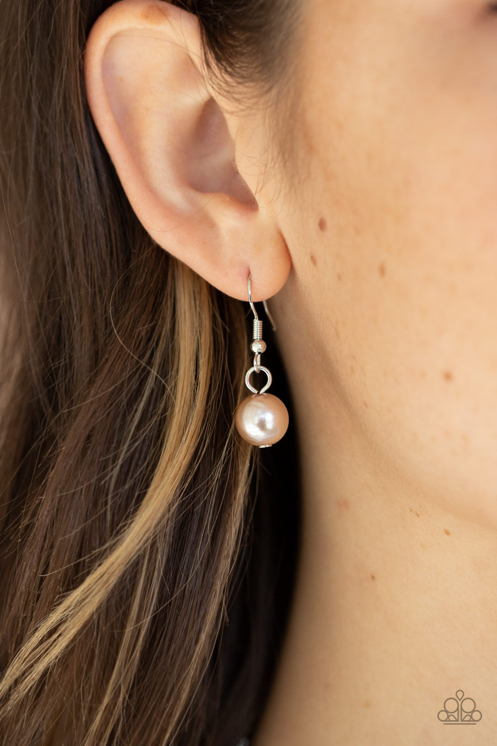 Paparazzi Uptown Pearls - Brown Necklace