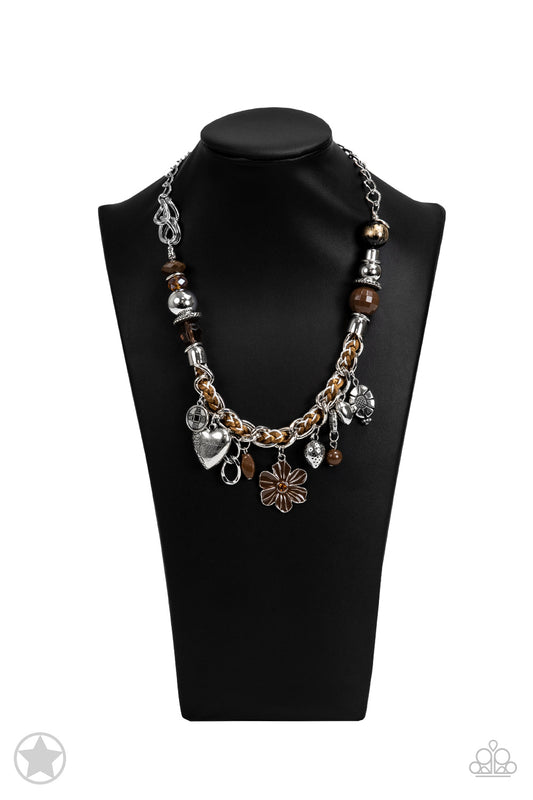 Paparazzi Charmed, I Am Sure - Brown Blockbuster Necklace