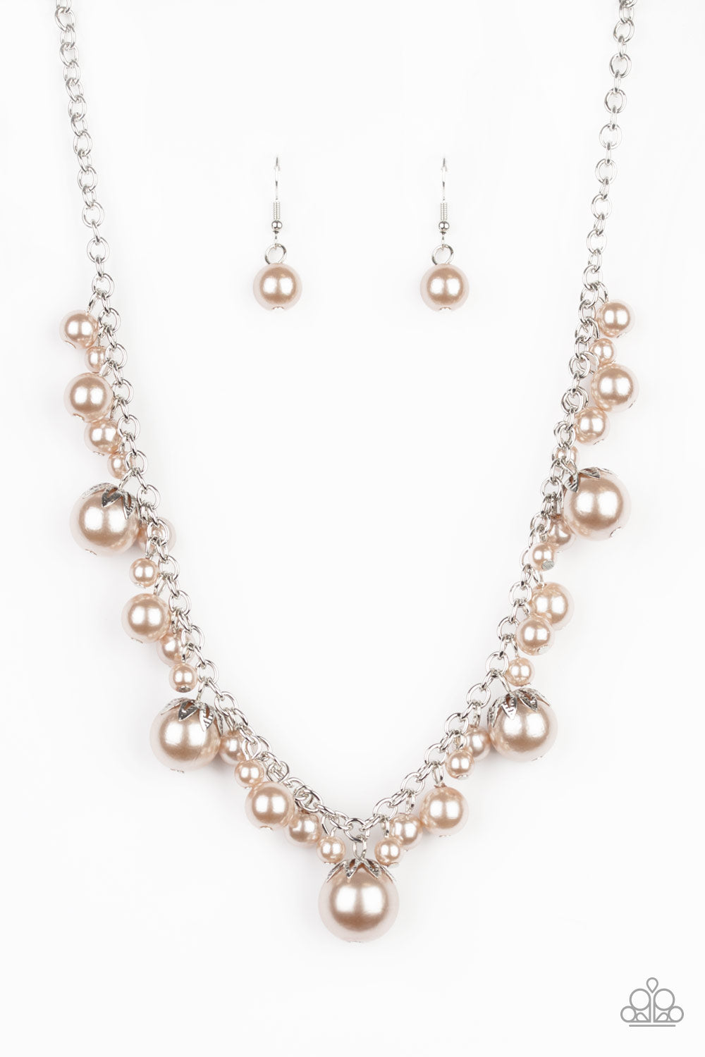 Paparazzi Uptown Pearls - Brown Necklace