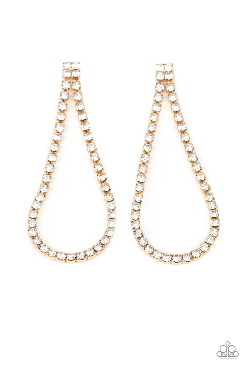 Paparazzi Diamond Drops - Gold Earrings