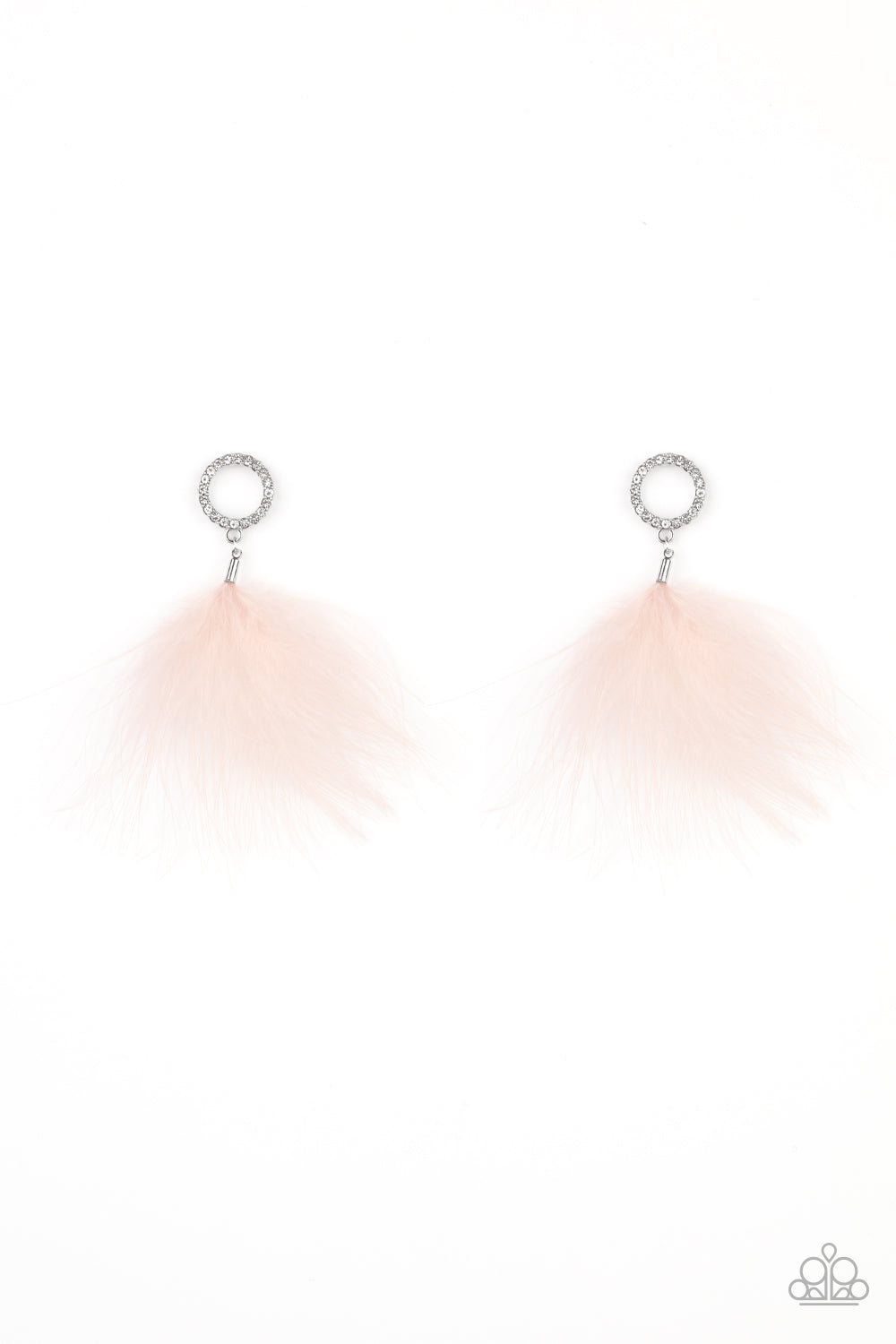 Paparazzi BOA Down - Pink Earrings