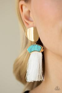 Paparazzi Insta Inca - White Earrings