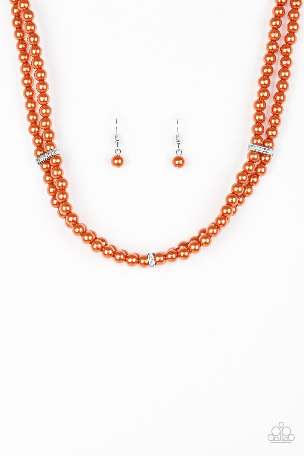 Paparazzi Put On Your Party Dress - Orange Necklace