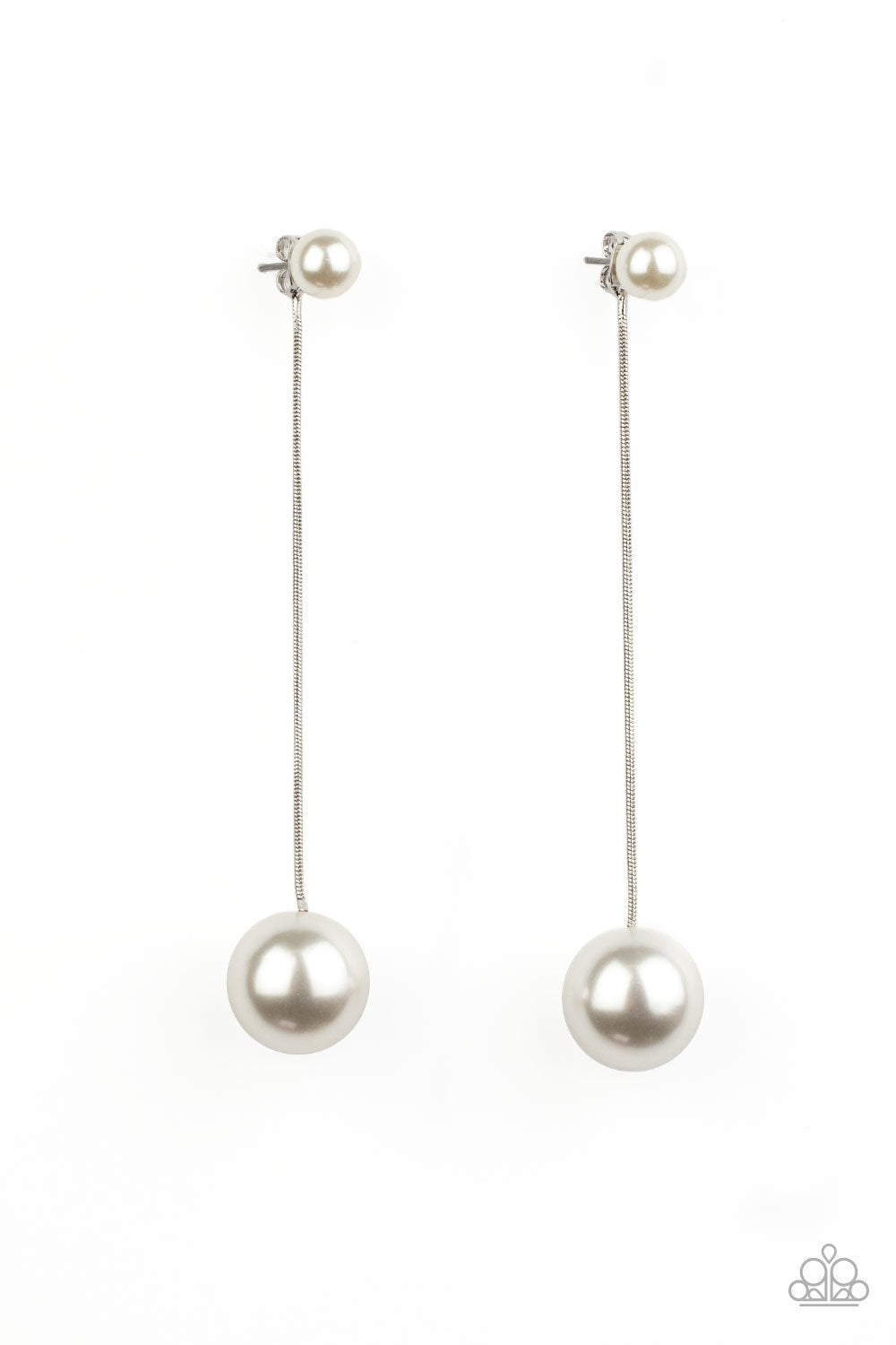 Paparazzi Extended Elegance - White Post Earrings