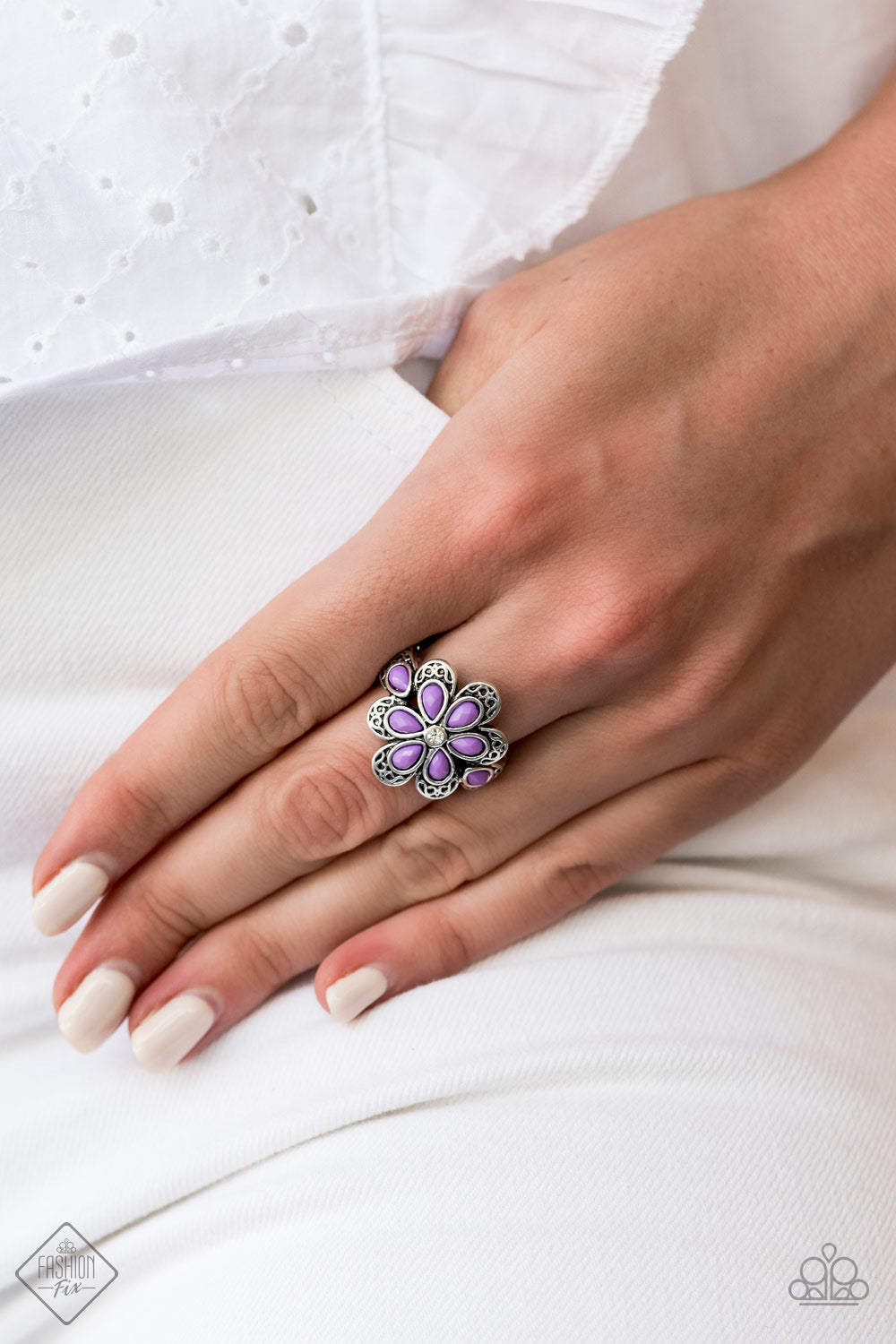 Paparazzi Fruity Florals  - Purple Ring - Kingdom Bling by Pamela