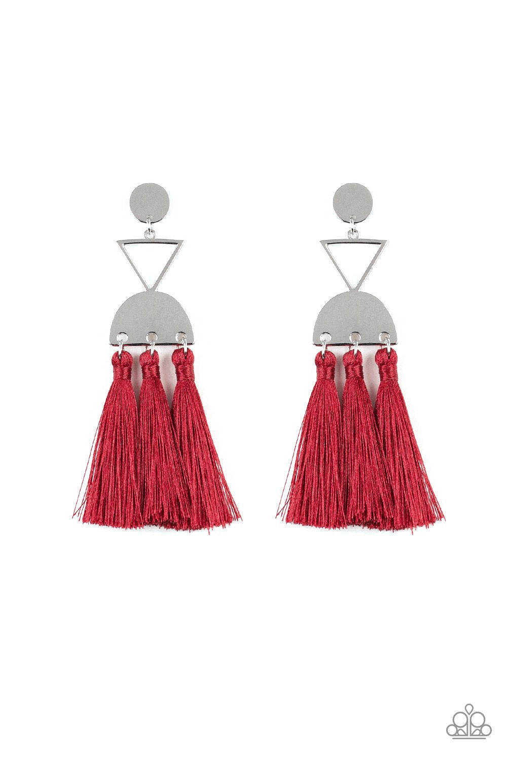 Paparazzi Tassel Trippin - Red Earrings