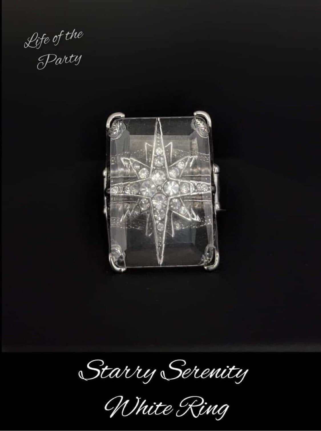 Starry Serenity - White Ring