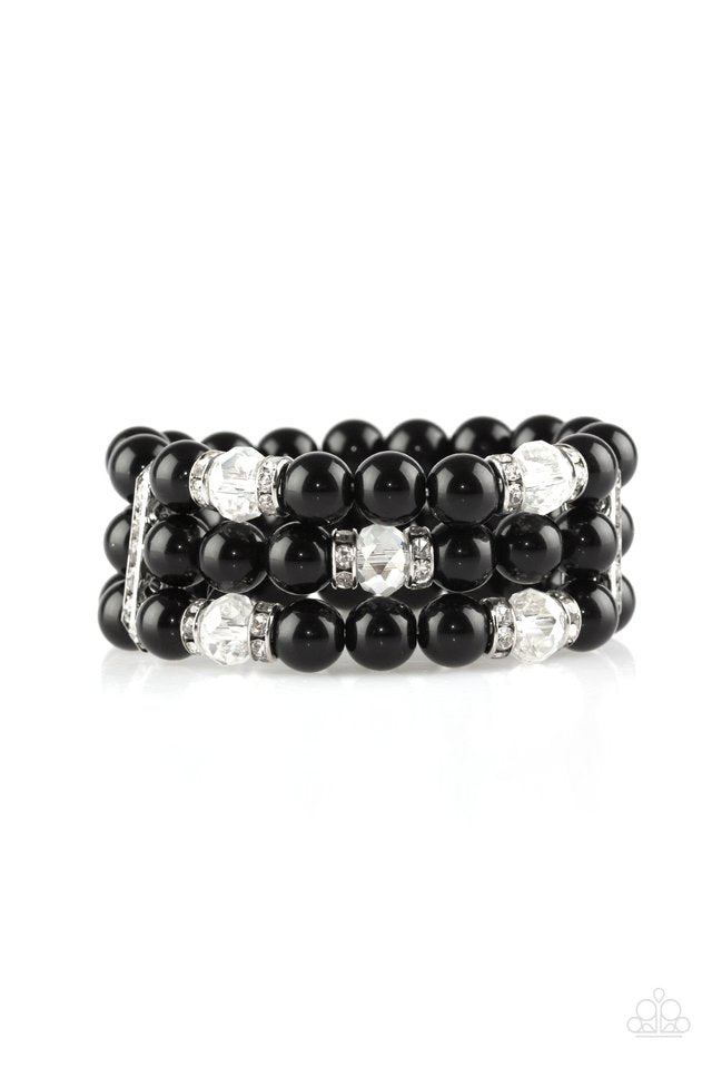 Paparazzi Undeniably Dapper - Black Bracelet