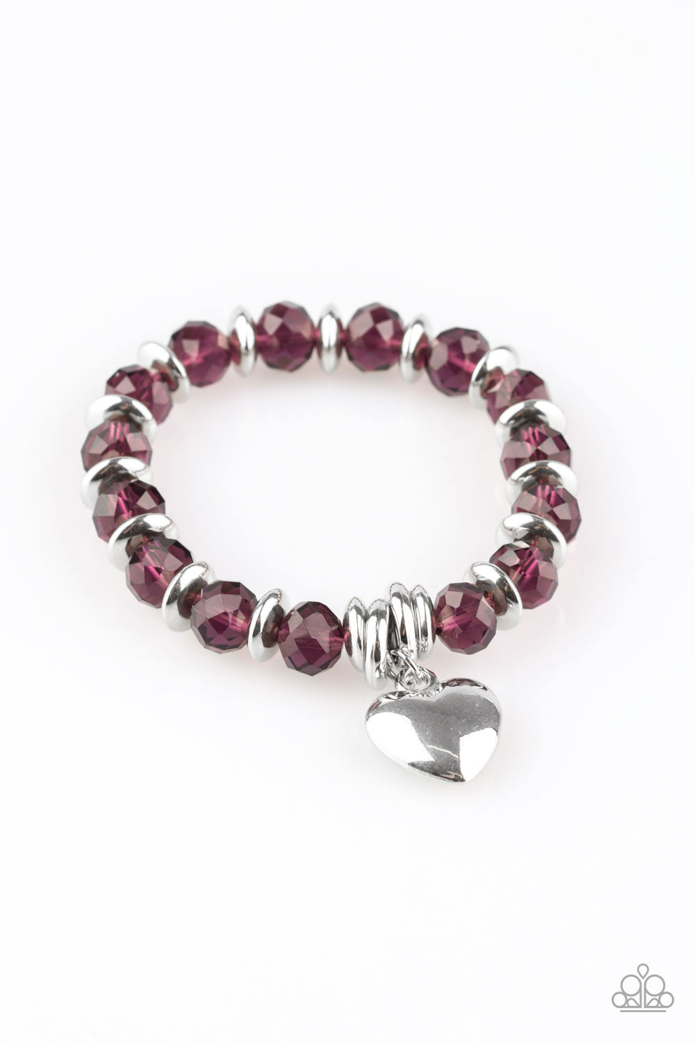 Paparazzi Need I Say AMOUR? - Purple Bracelet