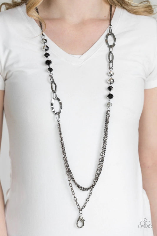 Paparazzi Modern Girl Glam - Black Lanyard