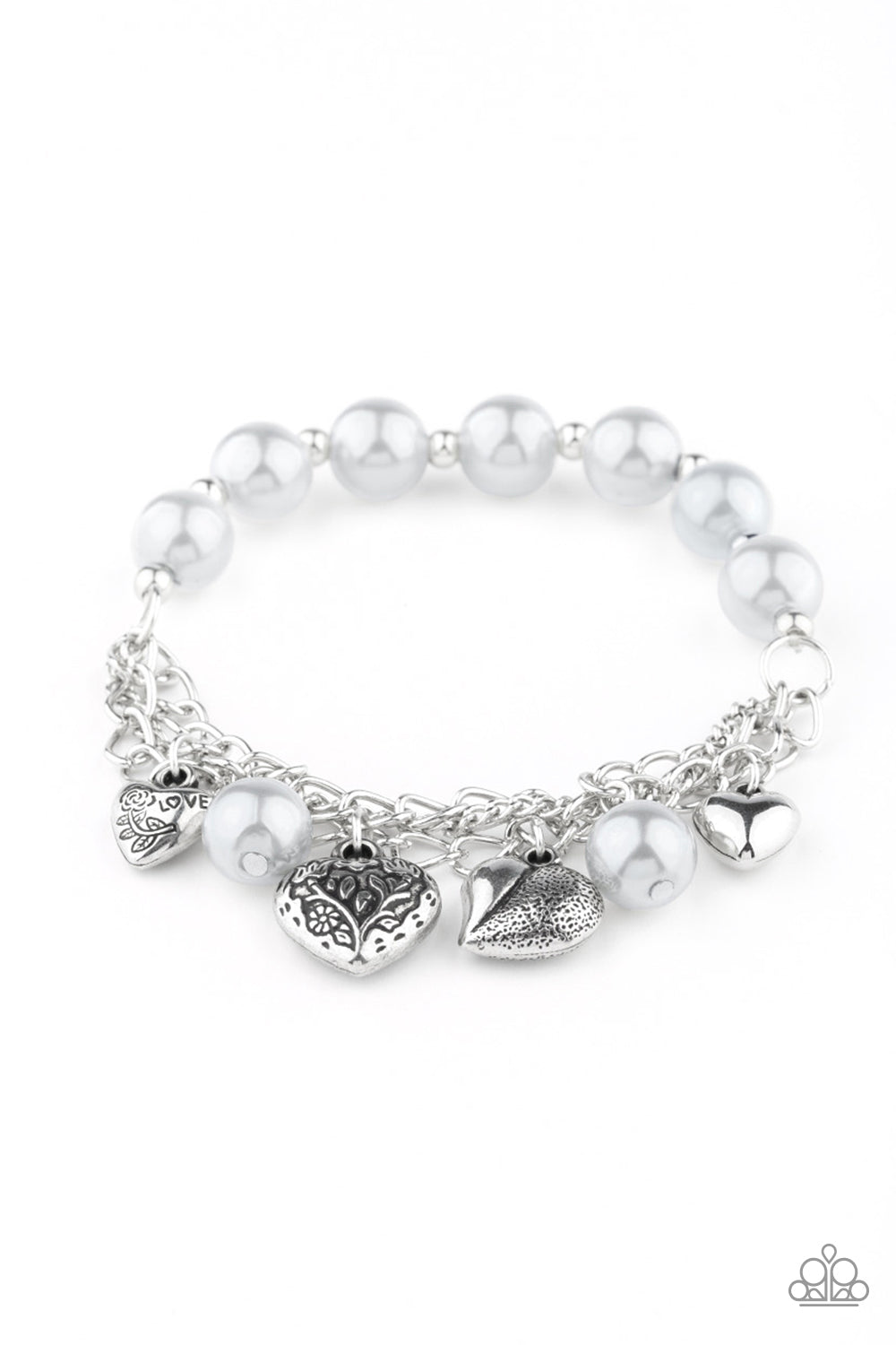 Paparazzi More Amour - Silver Bracelet