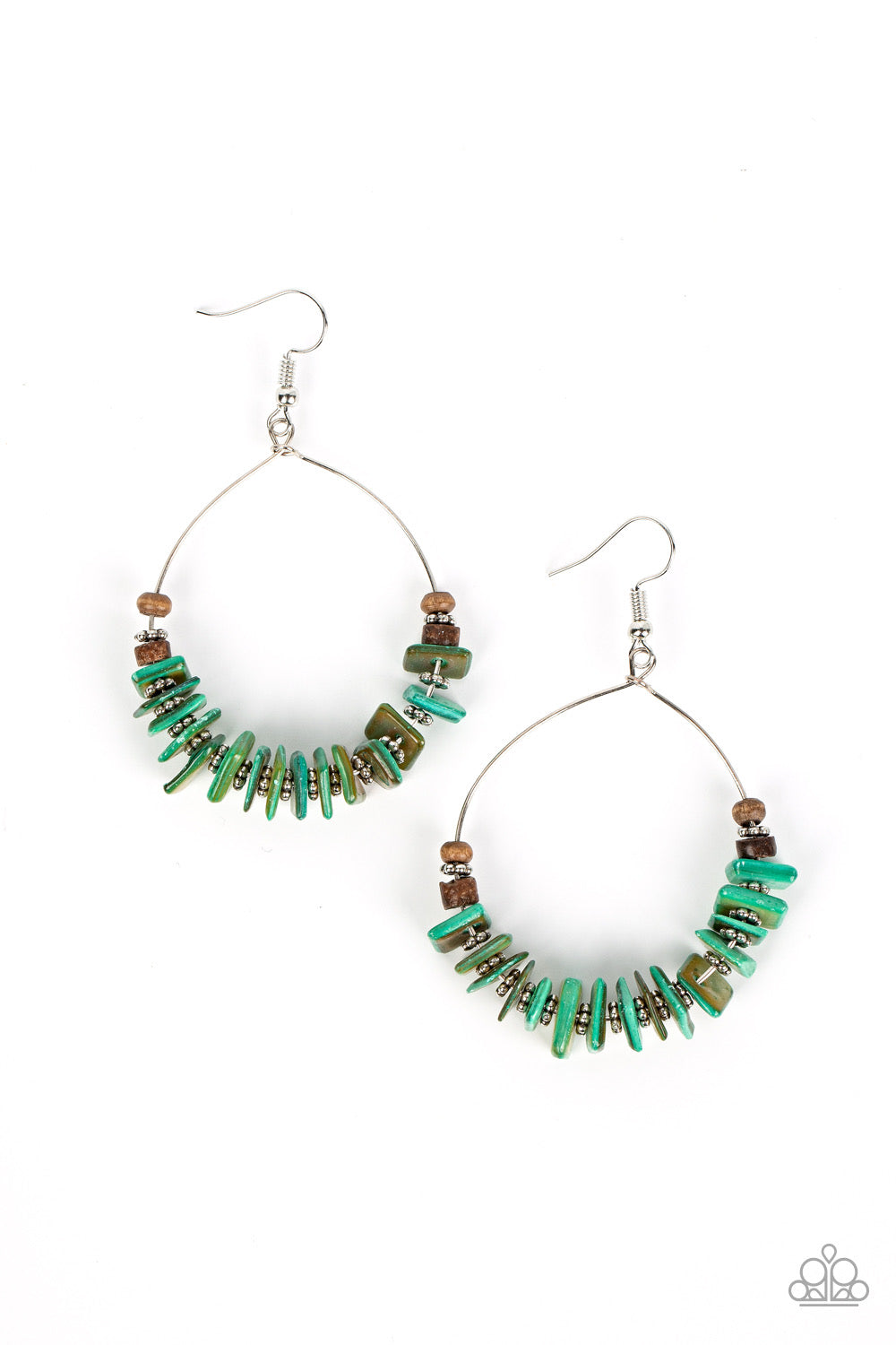Paparazzi Hawaiian Kiss - Green Earrings