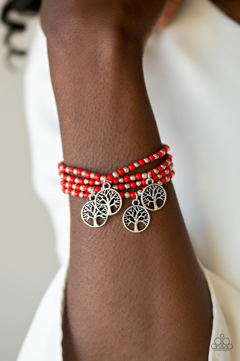 Paparazzi Plant a Tree - Red Bracelet