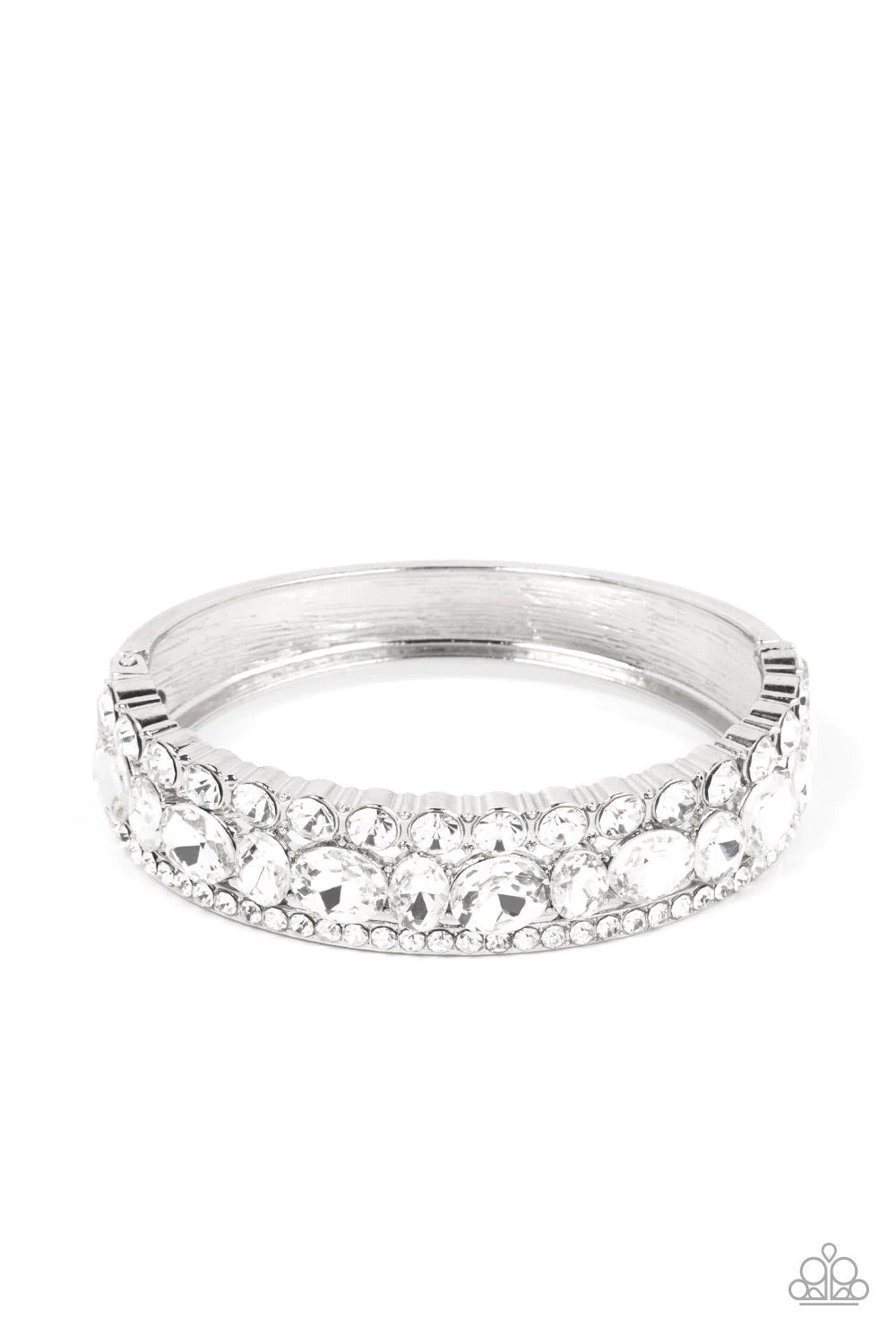 Paparazzi Mega Megawatt - White Bracelet - Life of the Party Exclusive February 2022