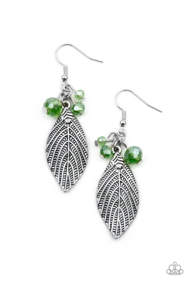 Paparazzi LEAF It To Fate - Green Earrings