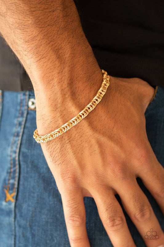 Paparazzi Fighting Chance - Gold Urban Bracelet