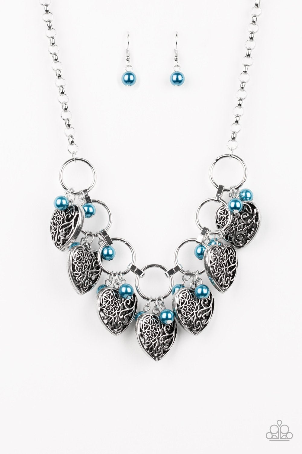 Paparazzi Very Valentine - Blue Heart Necklace