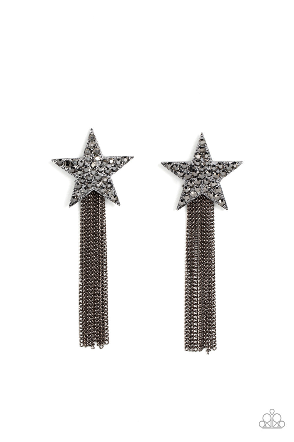 Paparazzi Superstar Solo - Black Post Earrings