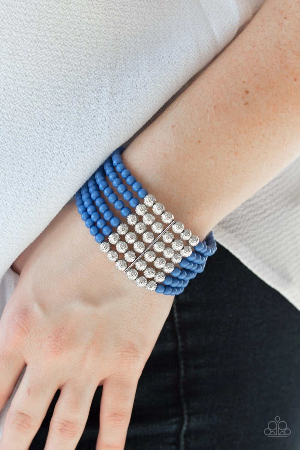 Paparazzi Layer It On Thick - blue bracelet