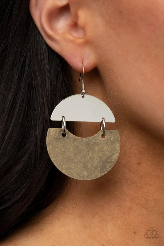 Paparazzi Watching The Sunrise - brass earrings