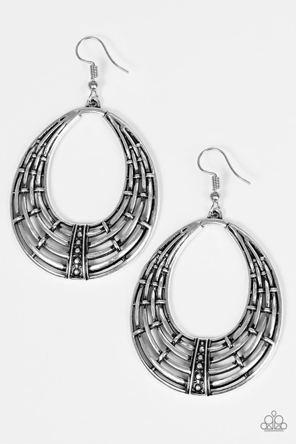 Paparazzi Tundra Texture - Silver Earrings
