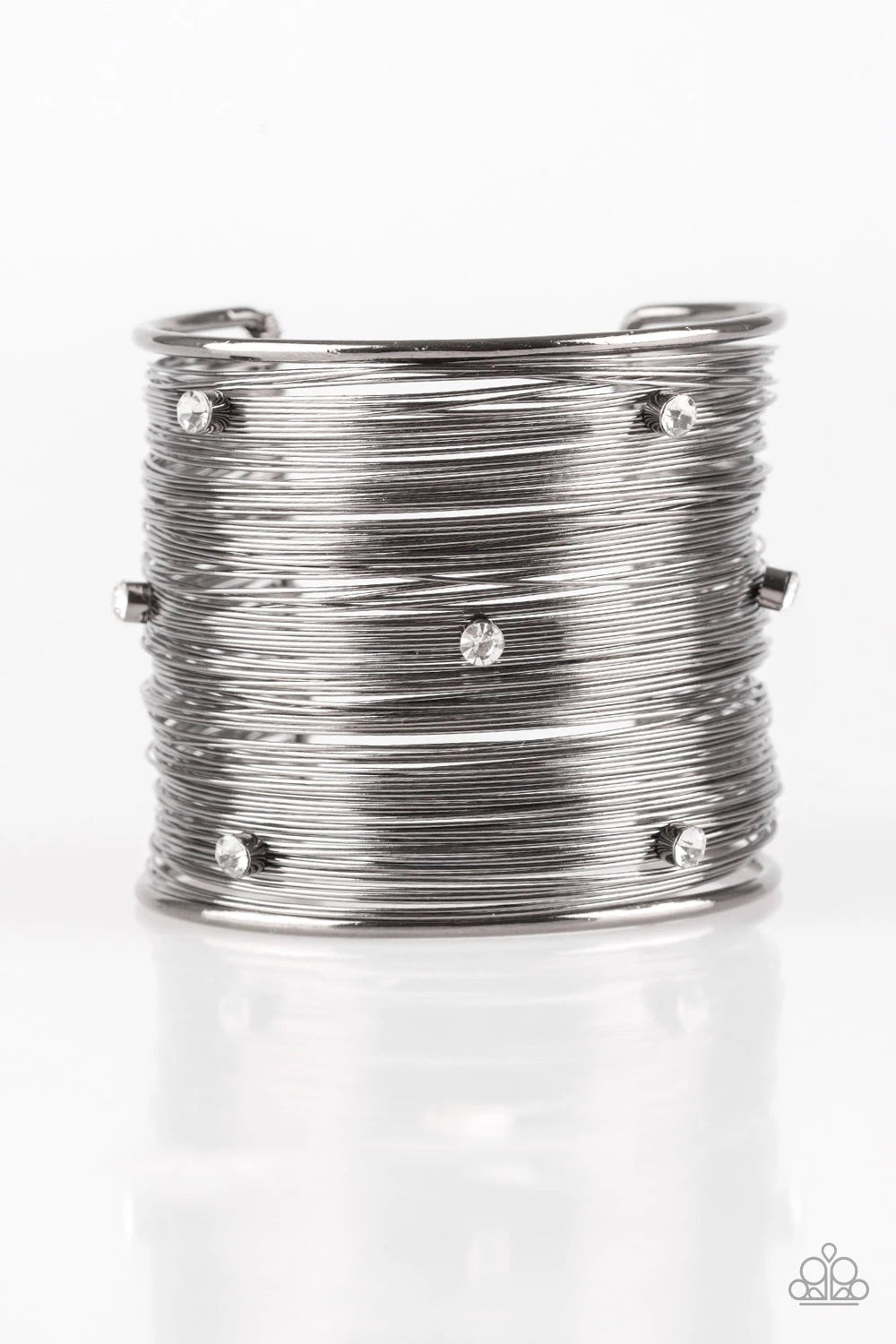 Paparazzi Professional Prima Donna - Black Gunmetal Cuff Bracelet