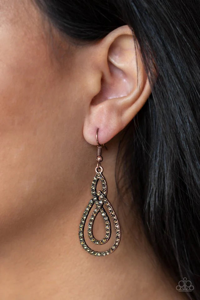 Sassy Sophistication - Copper Earrings - Kingdom Bling Showroom