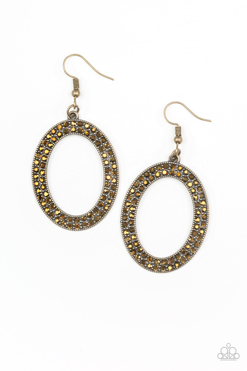 Go Down In Glitter - Brass Earrings