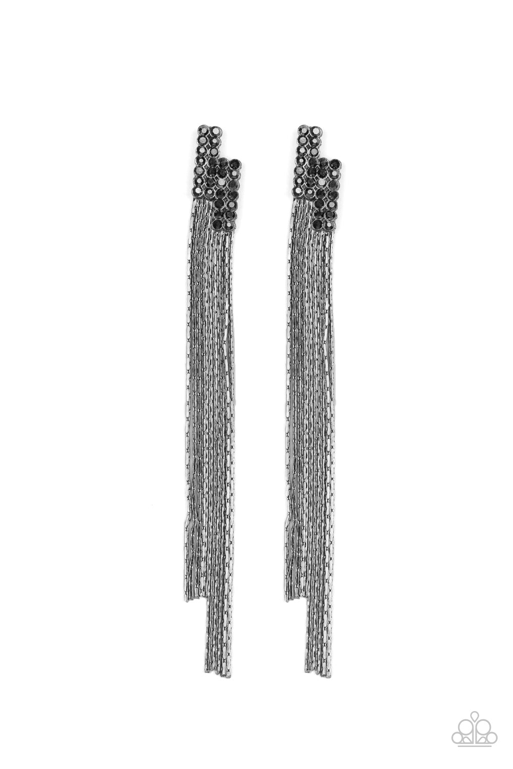 Radio Waves - Black Post Earrings