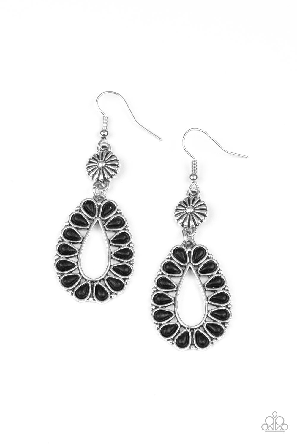 Stone Orchard - Black Earrings