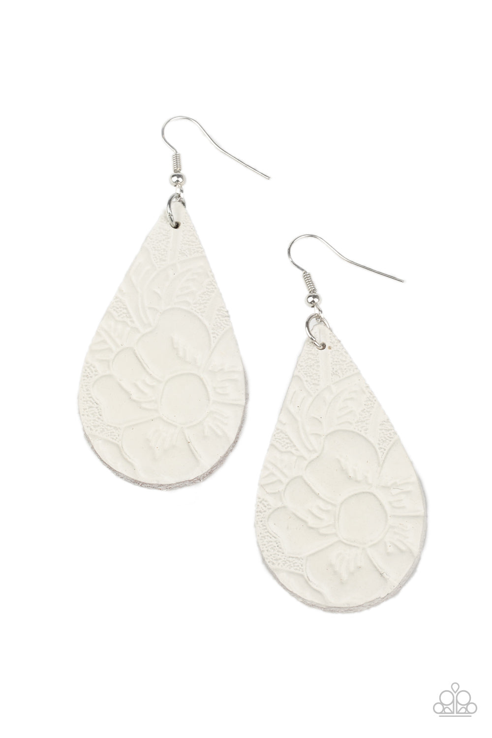 Beach Garden - White Earrings - Kingdom Bling Showroom