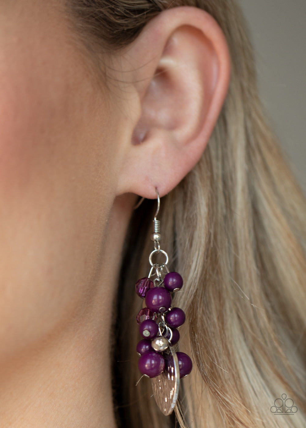 Paparazzi Fruity Finesse - Purple Earrings 