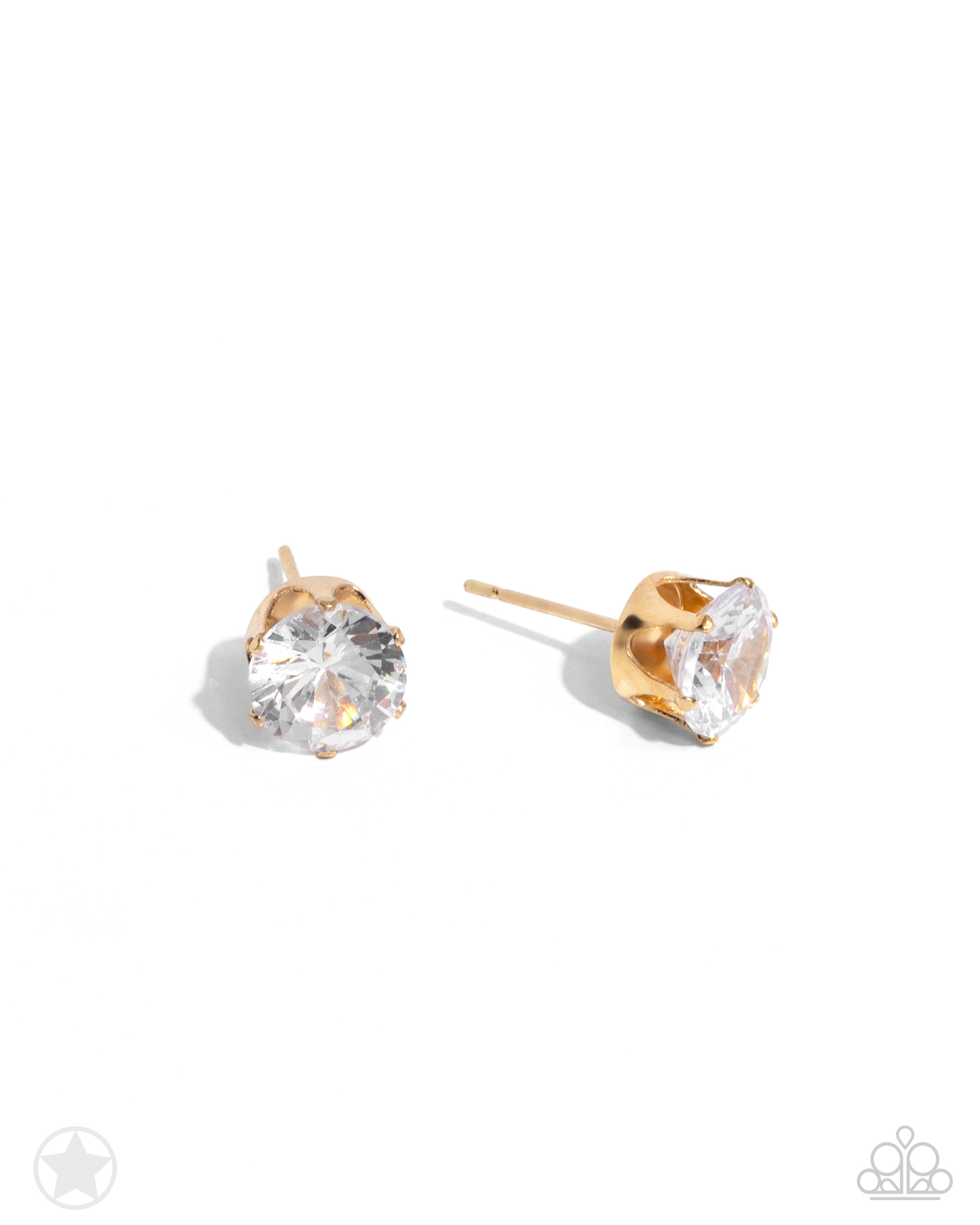 Just In TIMELESS - Gold Blockbuster Post Earrings