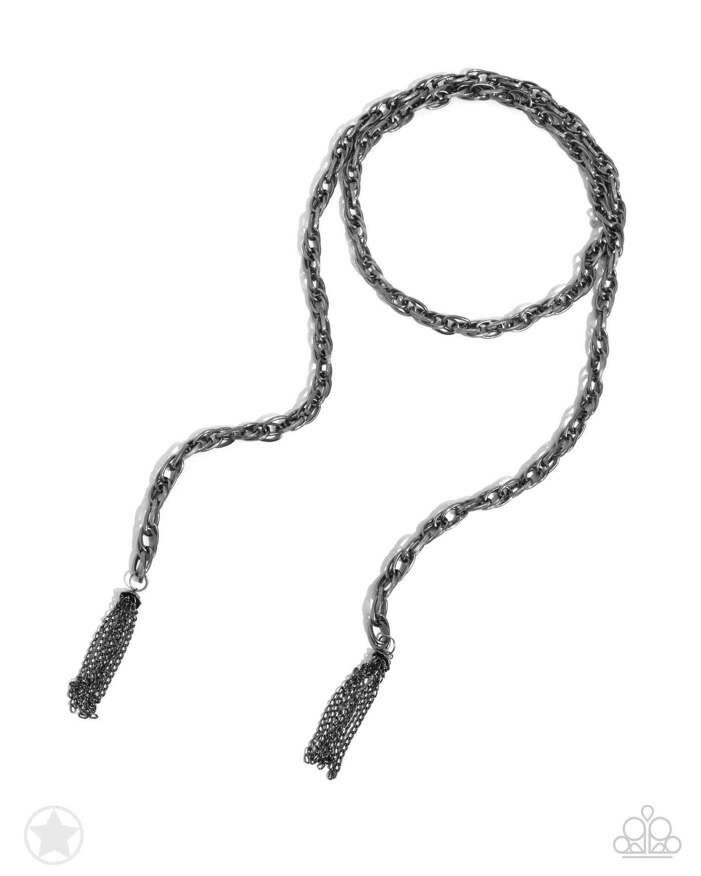 SCARFed for Attention - Gunmetal Blockbuster Necklace