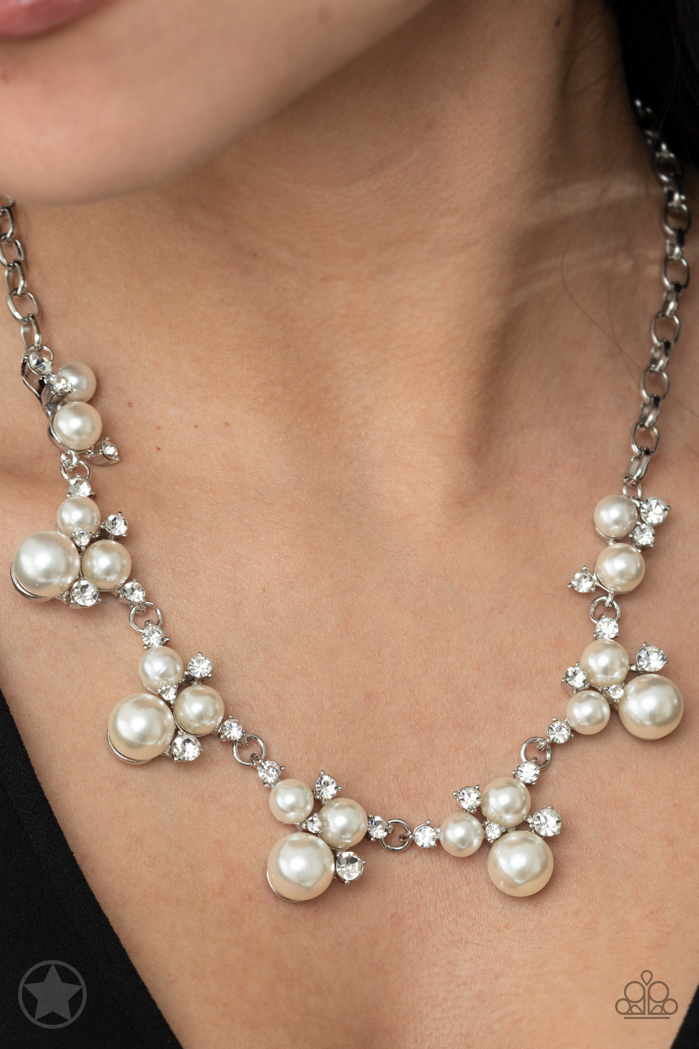 Toast to Perfection - White Blockbuster Necklace