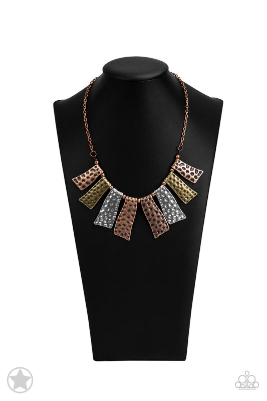 A Fan of the Tribe - Copper Blockbuster Necklace