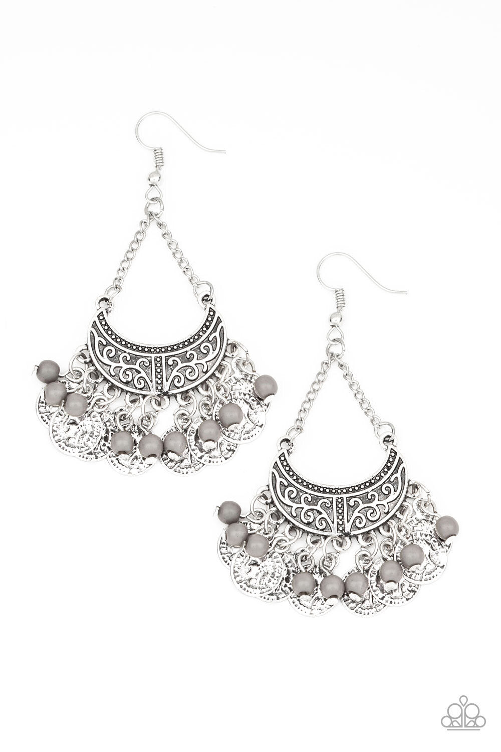 Paparazzi Sahara Treasure - Silver Earrings 