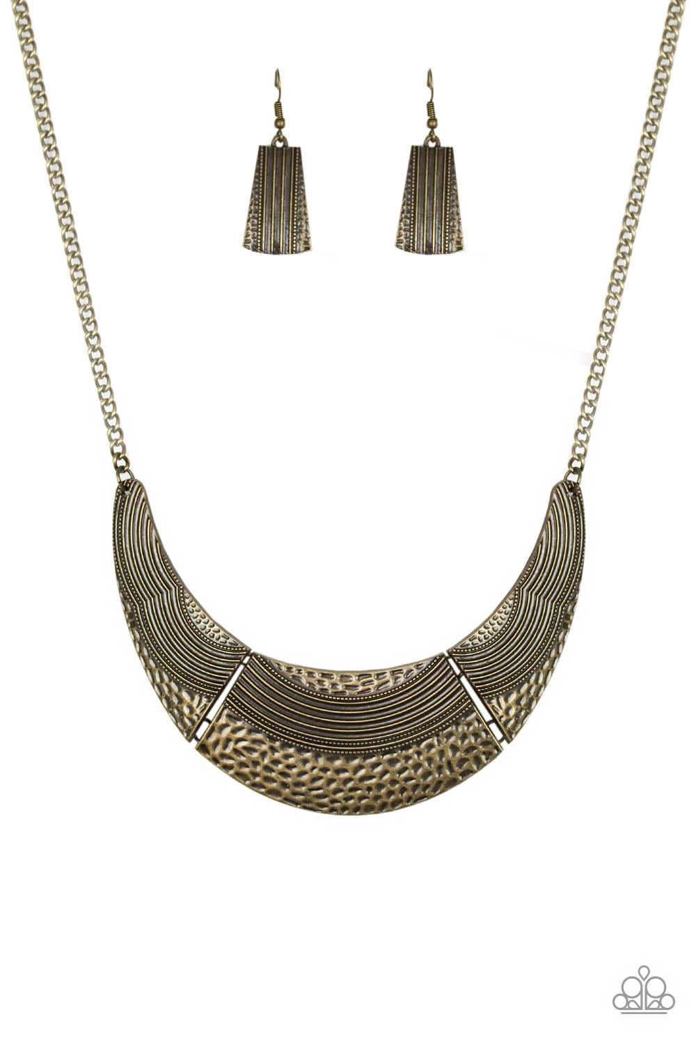 Paparazzi Utterly Untamable - Brass Necklace - Kingdom Bling Showroom