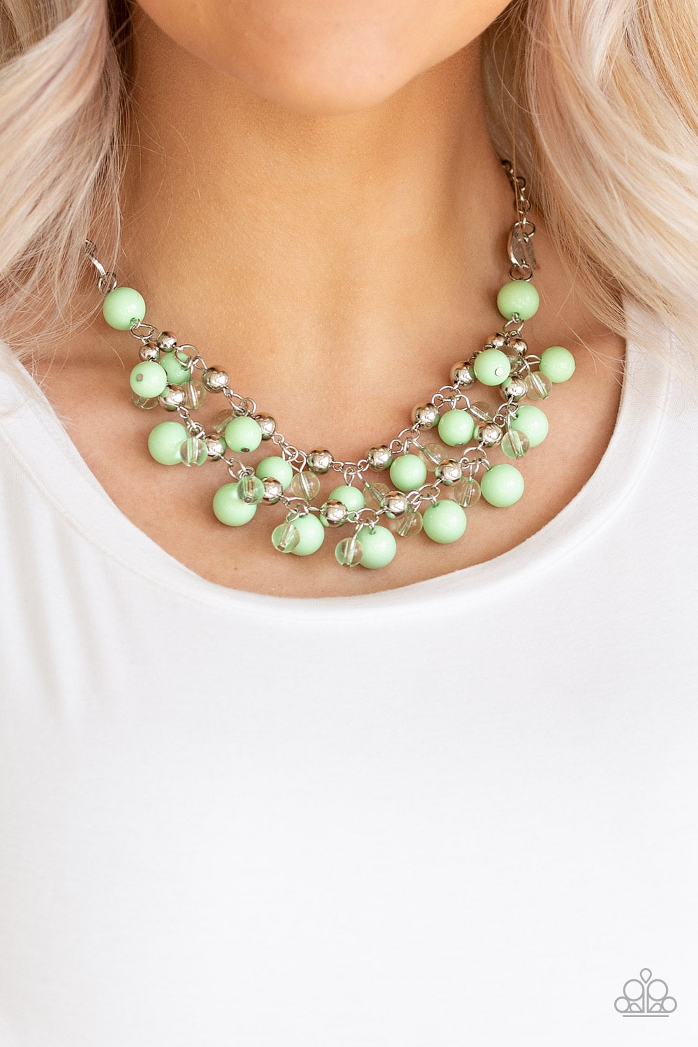 Paparazzi Seaside Soirée - Green Necklace - Kingdom Bling by Pamela