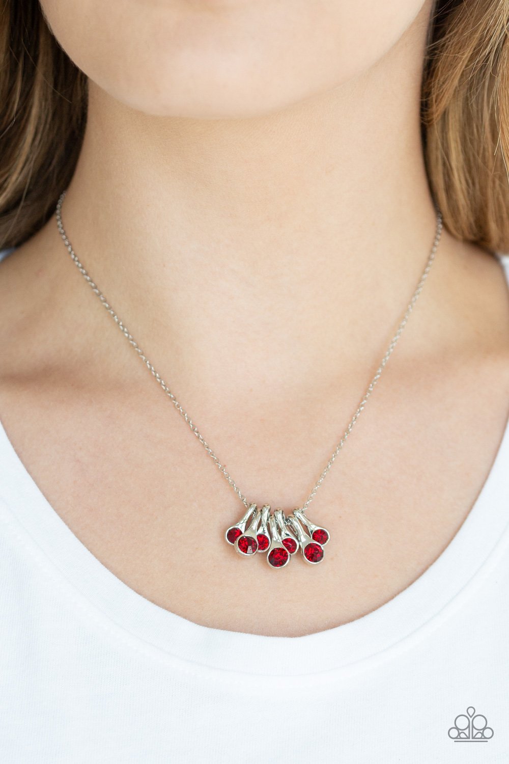 Paparazzi Slide Into Shimmer - Red Necklace 