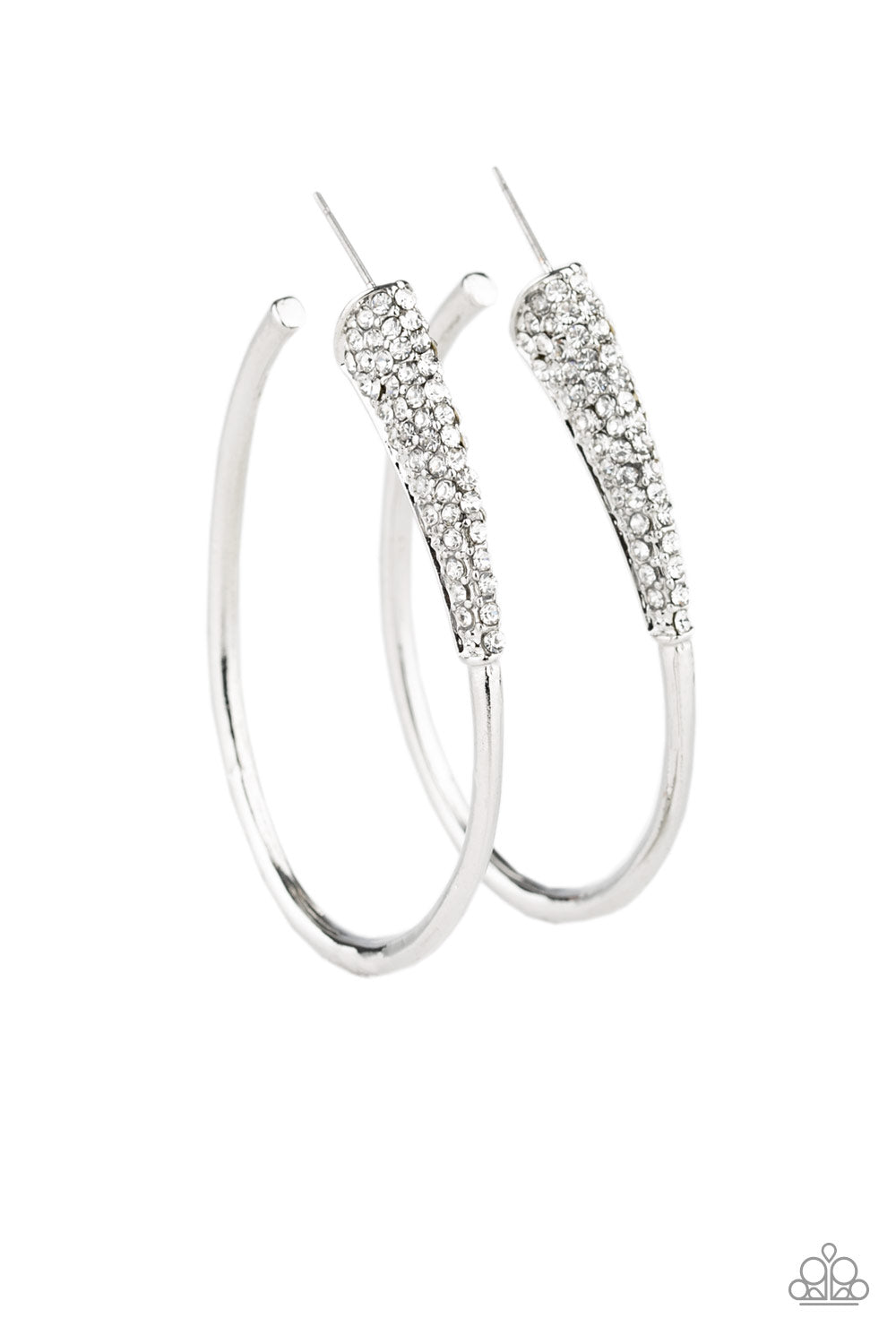 Paparazzi Winter Ice - Hoop Earrings 