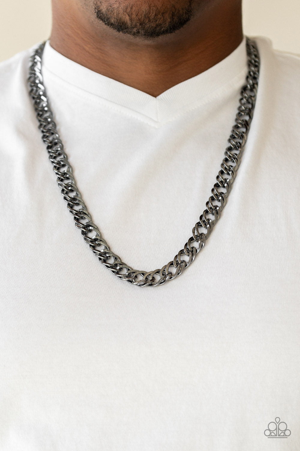 Paparazzi Undefeated - Black Urban Necklace - Kingdom Bling Showroom