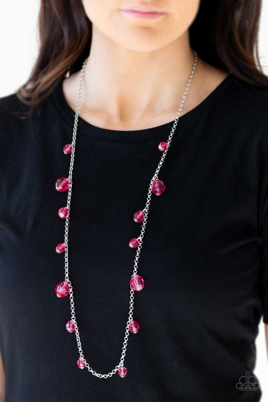 Paparazzi Glow-Rider - Pink Necklace