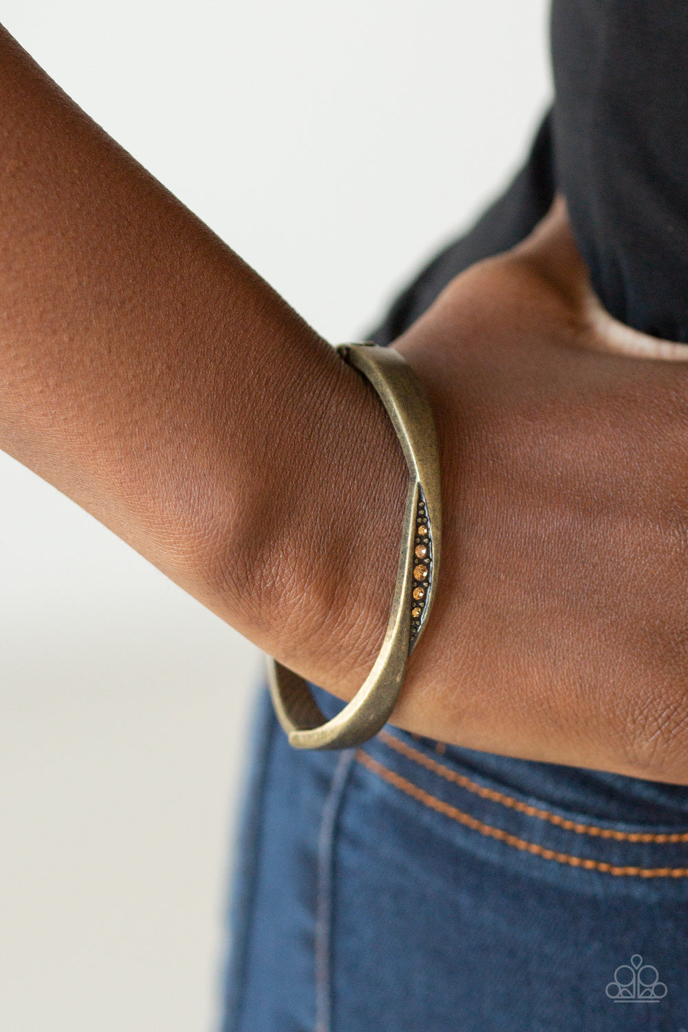Paparazzi Glittering Grit - Brass Bracelet - Kingdom Bling Showroom