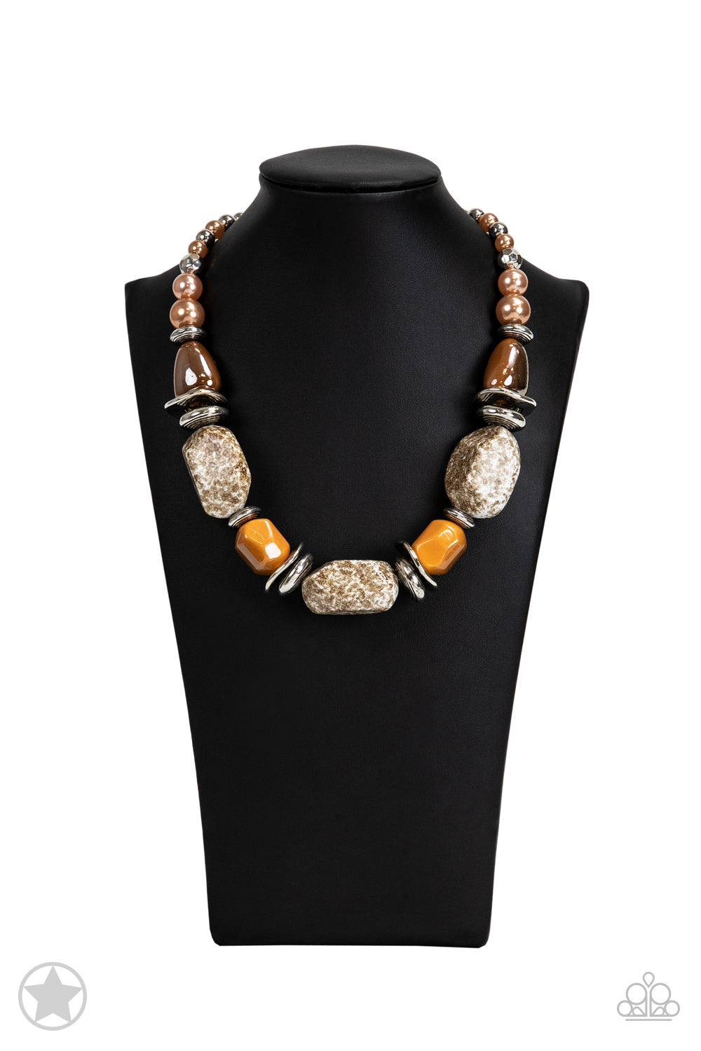 Paparazzi In Good Glazes - Peach Blockbuster Necklace