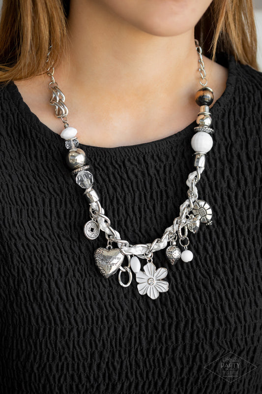 Charmed, I Am Sure - White Necklace